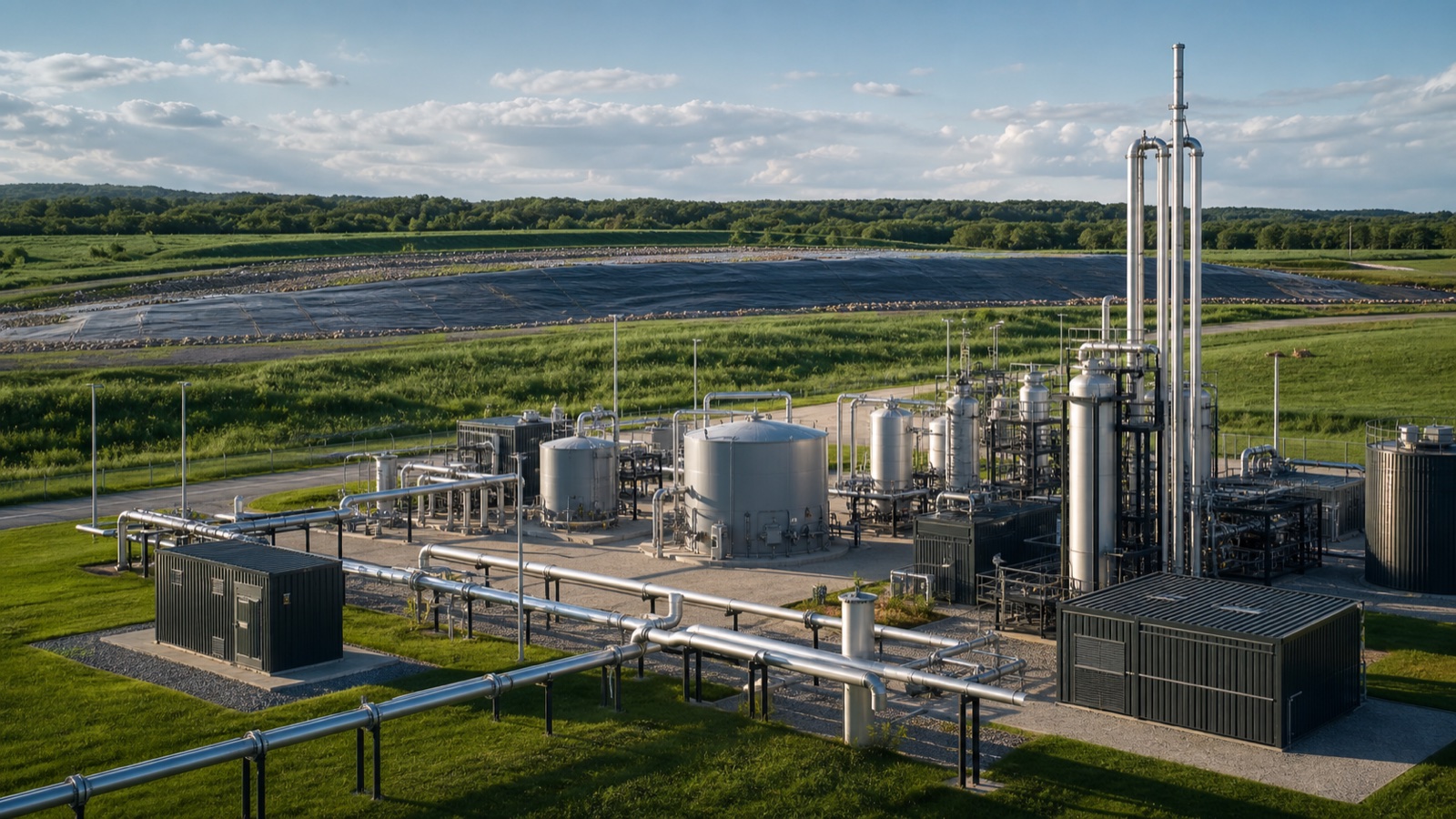 Integrated methane collection and carbon processing infrastructure