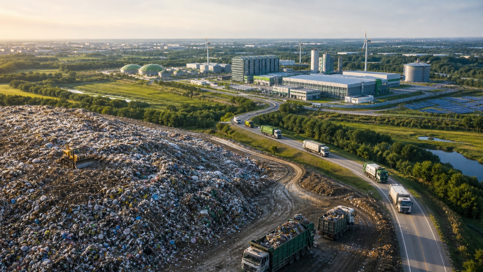 A municipal landfill transitioning toward a clean circular infrastructure campus