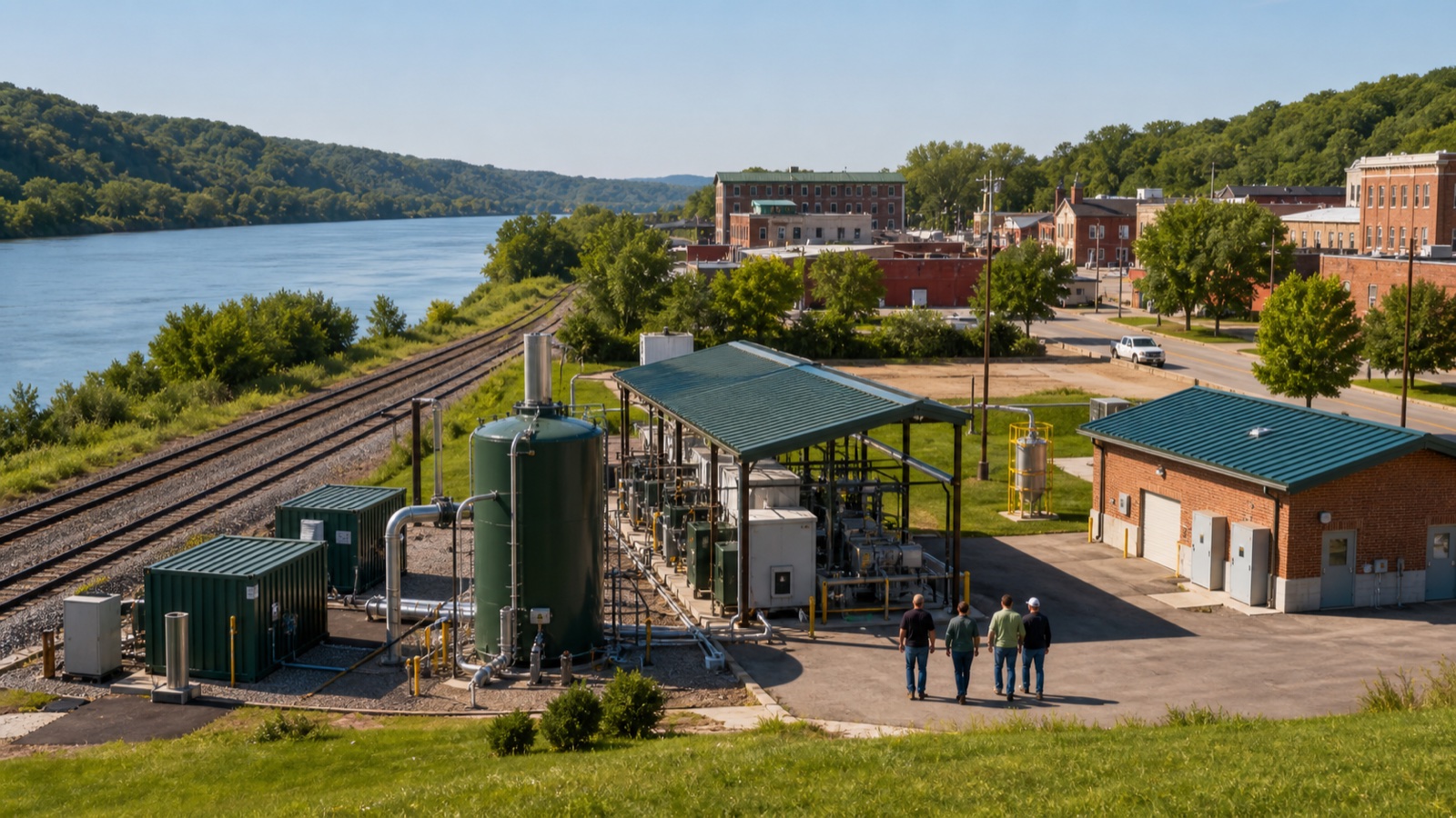A compact clean infrastructure pilot facility in a Missouri river town